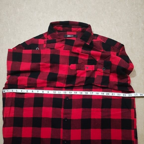 Flannel Button Down Long Sleeve Shirt -Q - Picture 2 of 7